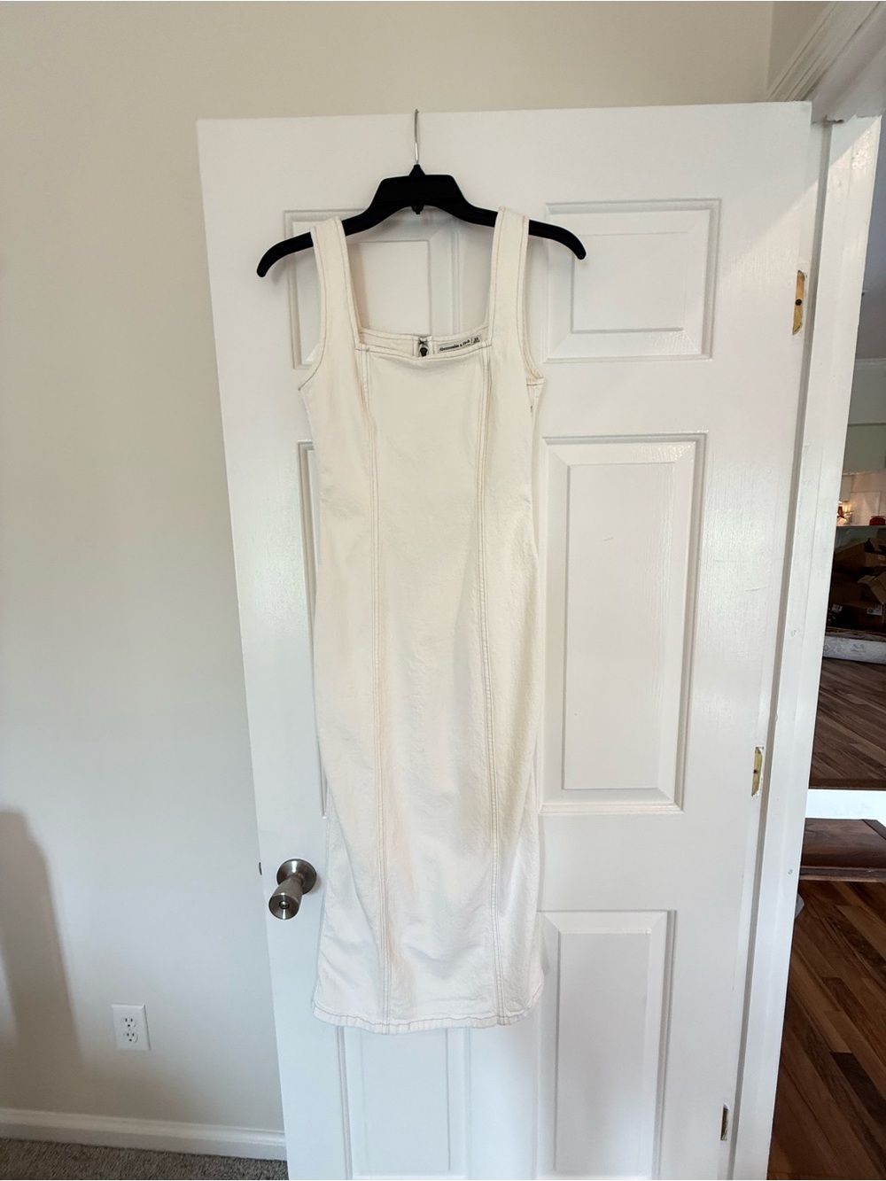 Abercrombie White Denim Midi Dress